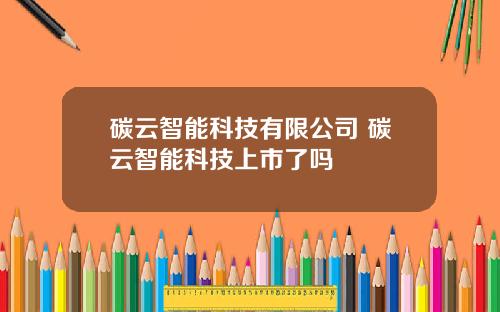 碳云智能科技有限公司 碳云智能科技上市了吗