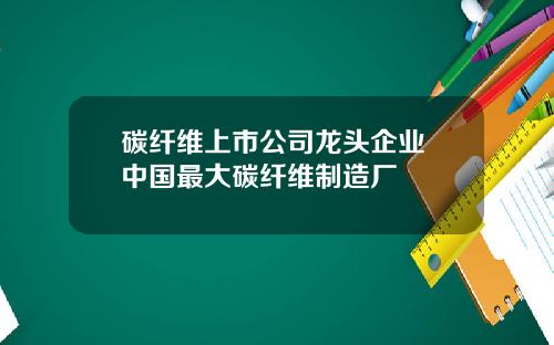 碳纤维上市公司龙头企业 中国最大碳纤维制造厂