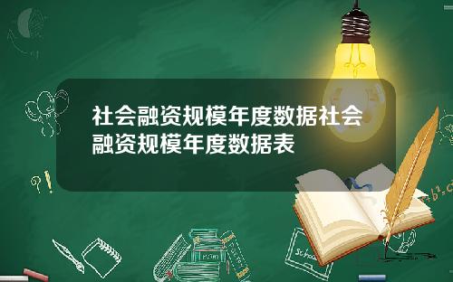 社会融资规模年度数据社会融资规模年度数据表