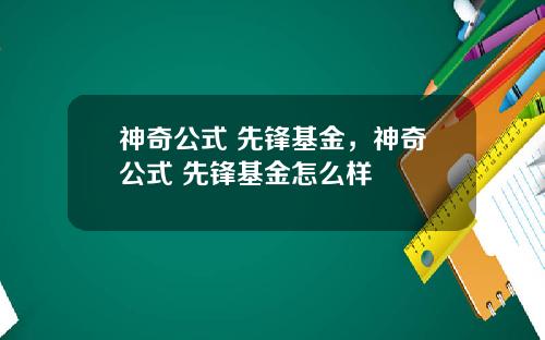 神奇公式 先锋基金，神奇公式 先锋基金怎么样