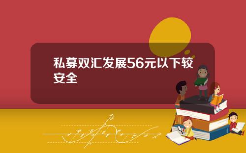 私募双汇发展56元以下较安全
