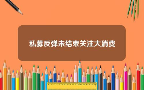 私募反弹未结束关注大消费