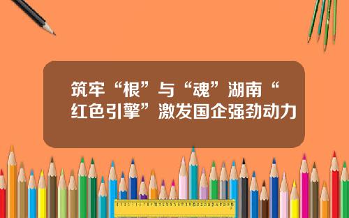 筑牢“根”与“魂”湖南“红色引擎”激发国企强劲动力