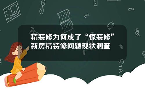 精装修为何成了“惊装修”新房精装修问题现状调查