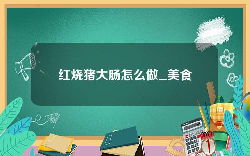 红烧猪大肠怎么做_美食