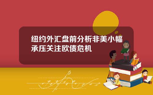 纽约外汇盘前分析非美小幅承压关注欧债危机