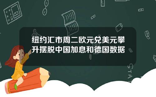 纽约汇市周二欧元兑美元攀升摆脱中国加息和德国数据