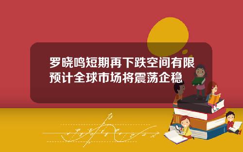罗晓鸣短期再下跌空间有限预计全球市场将震荡企稳
