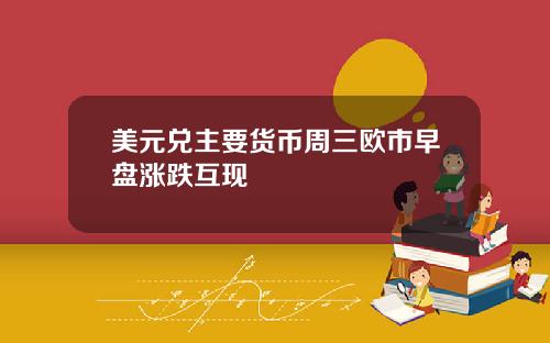 美元兑主要货币周三欧市早盘涨跌互现