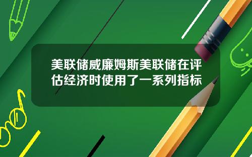 美联储威廉姆斯美联储在评估经济时使用了一系列指标