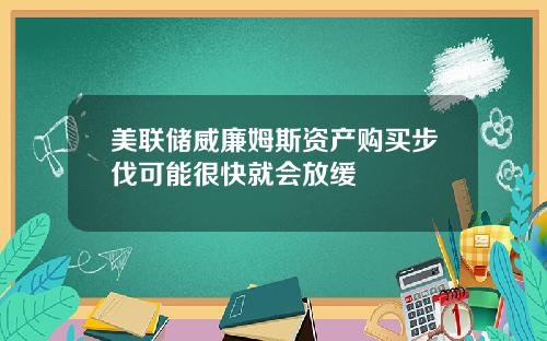 美联储威廉姆斯资产购买步伐可能很快就会放缓