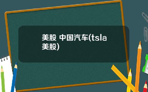 美股 中国汽车(tsla美股)
