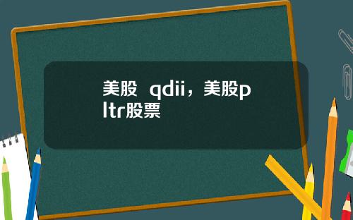 美股  qdii，美股pltr股票