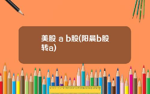美股 a b股(阳晨b股转a)