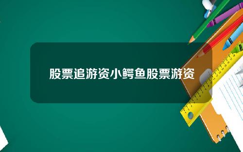 股票追游资小鳄鱼股票游资