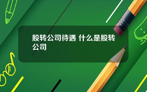股转公司待遇 什么是股转公司