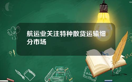 航运业关注特种散货运输细分市场