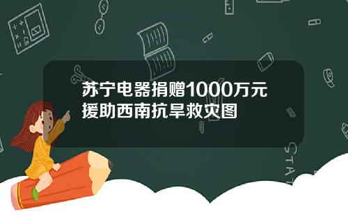 苏宁电器捐赠1000万元援助西南抗旱救灾图