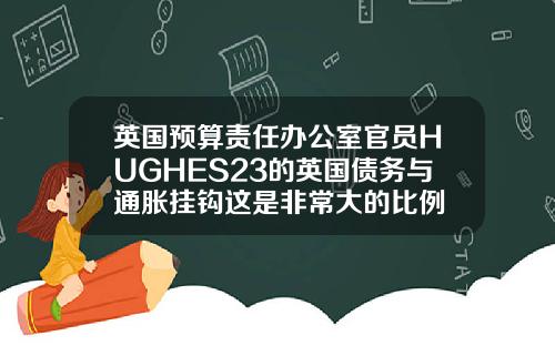 英国预算责任办公室官员HUGHES23的英国债务与通胀挂钩这是非常大的比例