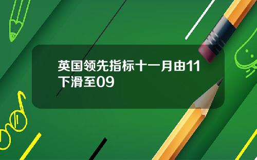 英国领先指标十一月由11下滑至09