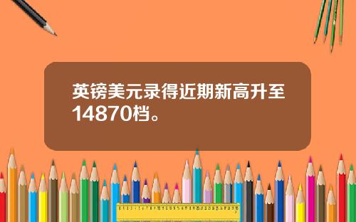 英镑美元录得近期新高升至14870档。