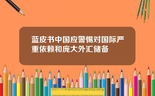 蓝皮书中国应警惕对国际严重依赖和庞大外汇储备