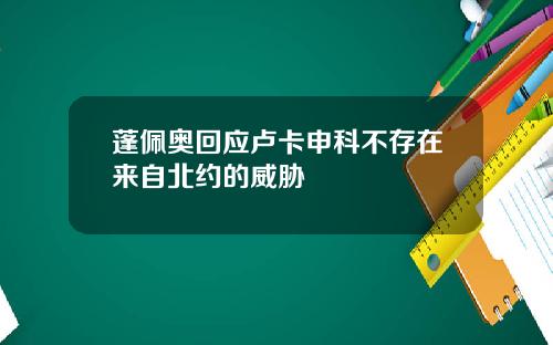 蓬佩奥回应卢卡申科不存在来自北约的威胁