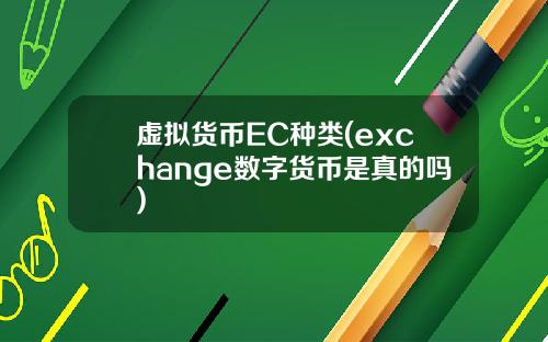 虚拟货币EC种类(exchange数字货币是真的吗)