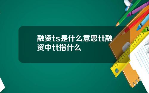 融资ts是什么意思tt融资中tt指什么