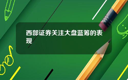 西部证券关注大盘蓝筹的表现
