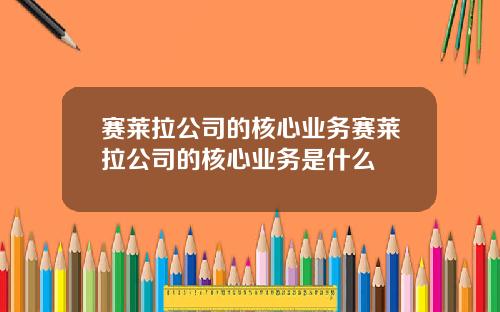 赛莱拉公司的核心业务赛莱拉公司的核心业务是什么