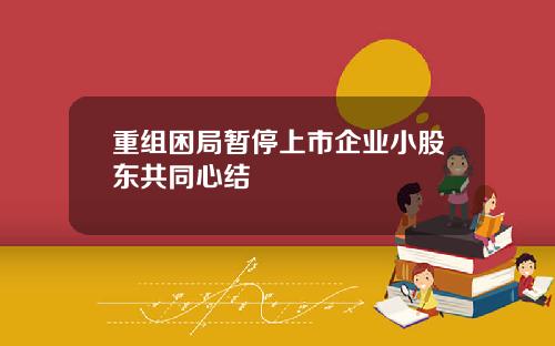重组困局暂停上市企业小股东共同心结