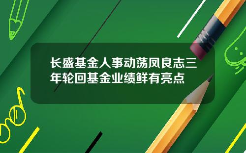 长盛基金人事动荡凤良志三年轮回基金业绩鲜有亮点