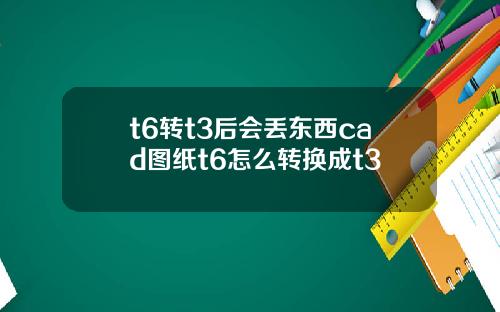 t6转t3后会丢东西cad图纸t6怎么转换成t3