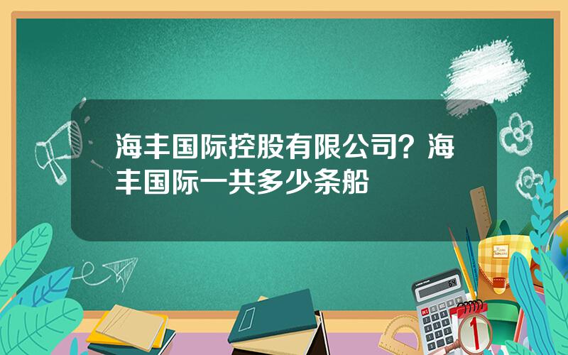 海丰国际控股有限公司？海丰国际一共多少条船
