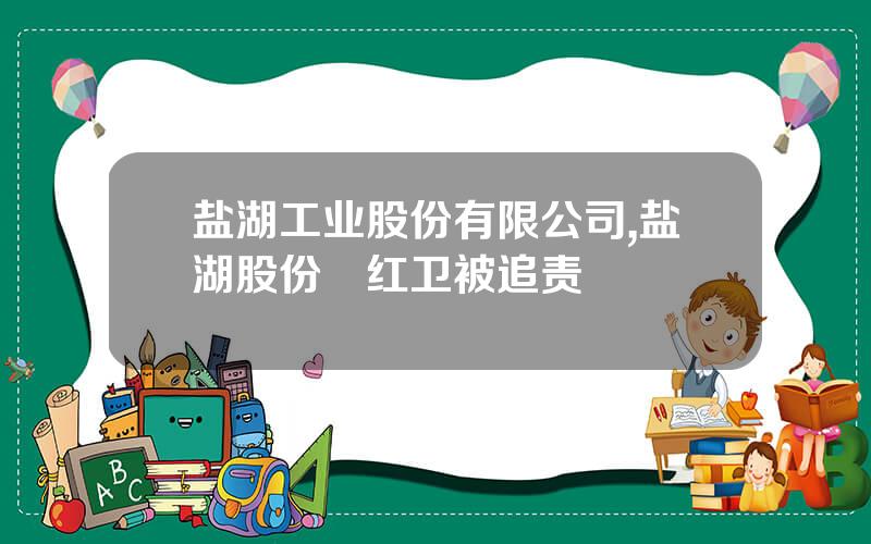 盐湖工业股份有限公司,盐湖股份贠红卫被追责