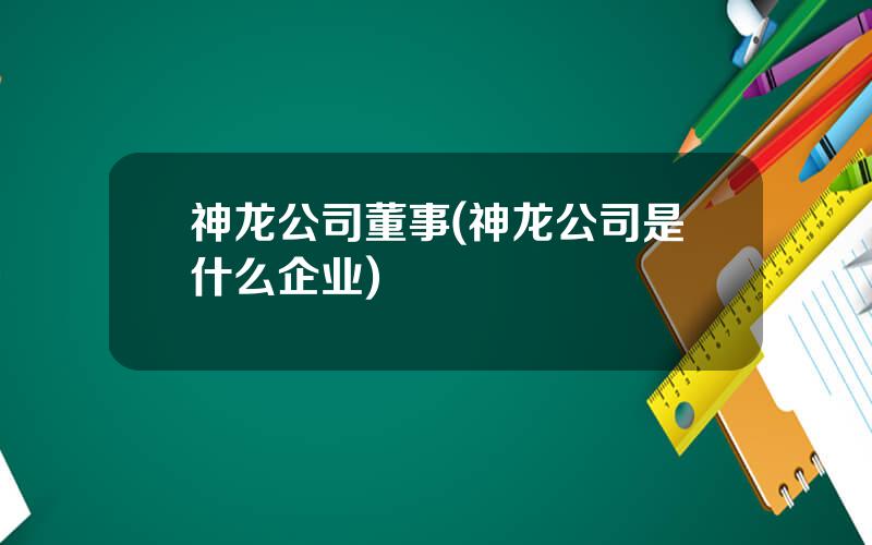 神龙公司董事(神龙公司是什么企业)