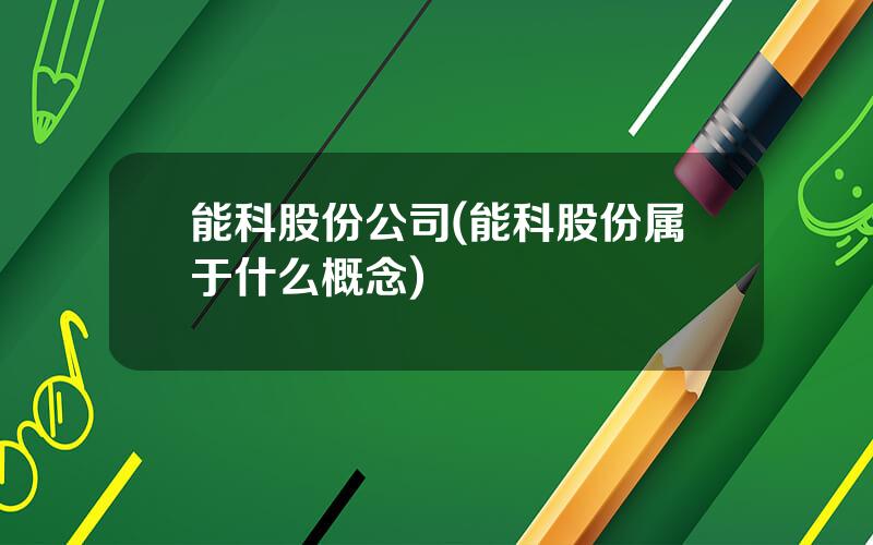 能科股份公司(能科股份属于什么概念)