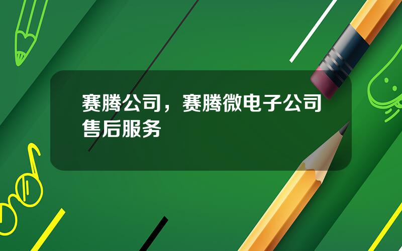 赛腾公司，赛腾微电子公司售后服务