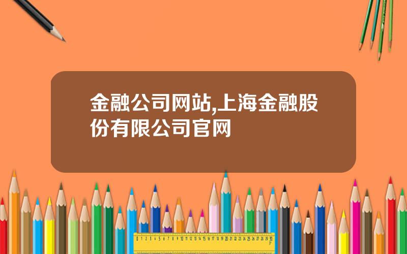 金融公司网站,上海金融股份有限公司官网